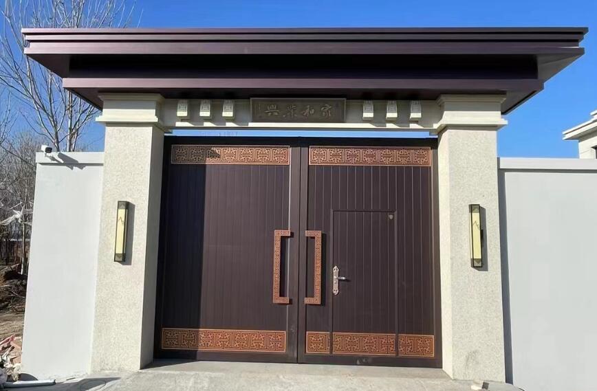 輕奢中式別墅大門安裝
